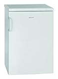 Bomann® Gefrierschrank, 85 Liter Nutzinhalt, 3 Schubladen, Höhe: 84.5 cm x Breite: 56 cm, leise & effizient, nur 131 kWh/Jahr, wechselbarer Türanschlag, 4 Sterne, mit Eiswürfelschale - GS 2196.1 weiß