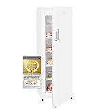 Exquisit Gefrierschrank GS271-NF-H-010E weiss | NoFrost | Standgerät | 194 l Volumen | Gefrierschubladen | Digitale Anzeige | Schnellgefrieren