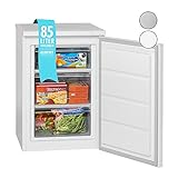 Bomann® Gefrierschrank mit 85 Liter Nutzinhalt, Gefrierschrank klein mit 3 Gefrierschubladen u. Eiswürfelschale, Mini Fridge mit stufenloser Temperaturreglung, Türanschlag wechselbar - GS 2186.1, weiß